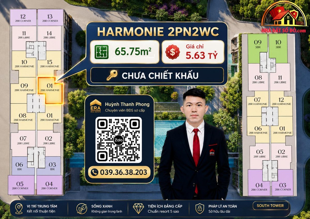 65.75m2 - Giá 5.63 tỷ chưa chiết khấu - 2PN 2WC tầng 12a Arcadia At Lavila - Bán căn hộ chung cư Nhà Bè Hồ Chí Minh 5.63 tỷ 66 m²