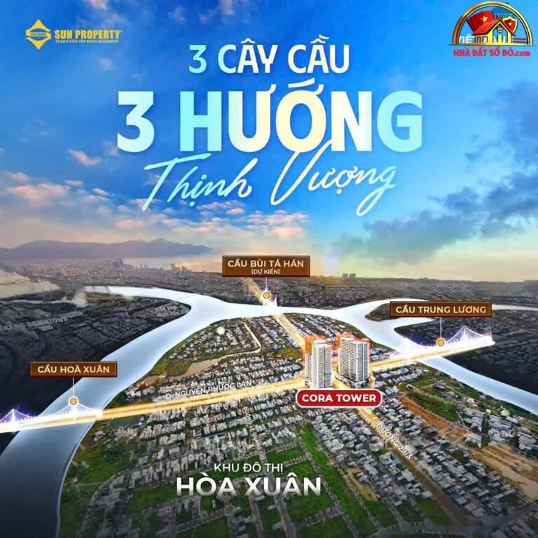 Căn hộ 3PN Cora Tower Đà Nẵng giá tốt – Cẩm Lệ – NHÀ ĐẤT BẤT ĐỘNG SẢN SỔ ĐỎ