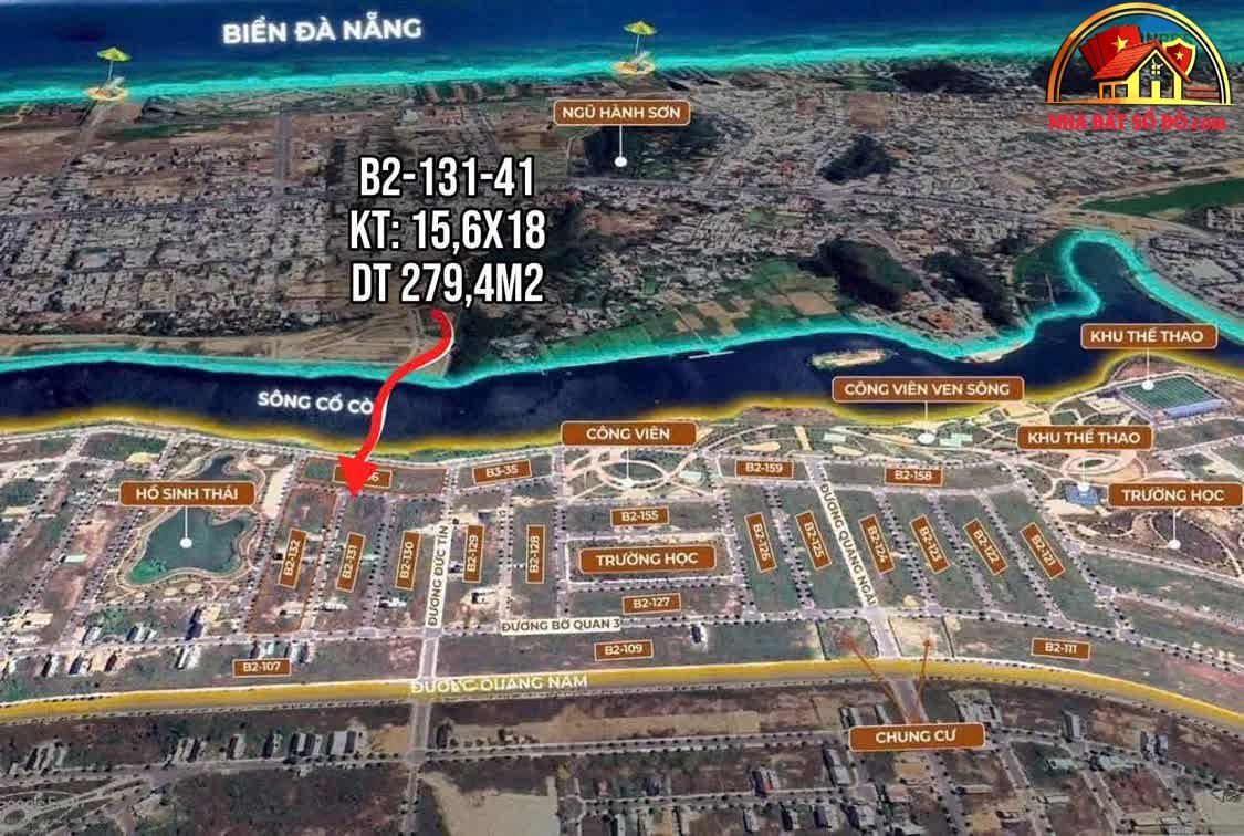 Cần bán đất siêu phẩm góc ngã 3 Đầm Sen, 279m² chỉ 54.6 triệu/m² – Đà Nẵng