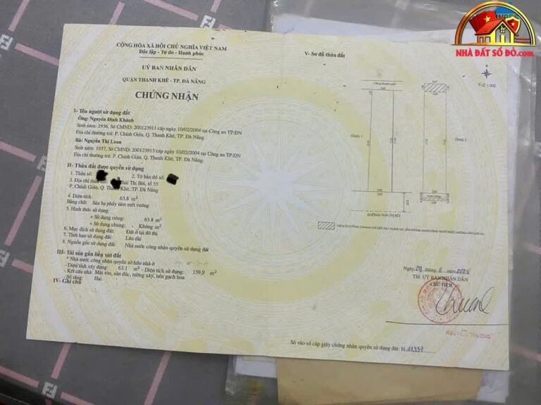 Nhà mặt phố 2 tầng kiên cố, gần chợ chỉ 7.5 tỷ – Thanh Khê – Đà Nẵng – NHÀ ĐẤT BẤT ĐỘNG SẢN SỔ ĐỎ