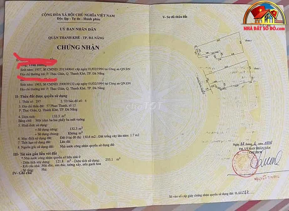 Nhà mặt tiền Phan Thanh – 4 phòng ngủ – 16 tỷ – Thanh Khê – Đà Nẵng – NHÀ ĐẤT BẤT ĐỘNG SẢN SỔ ĐỎ