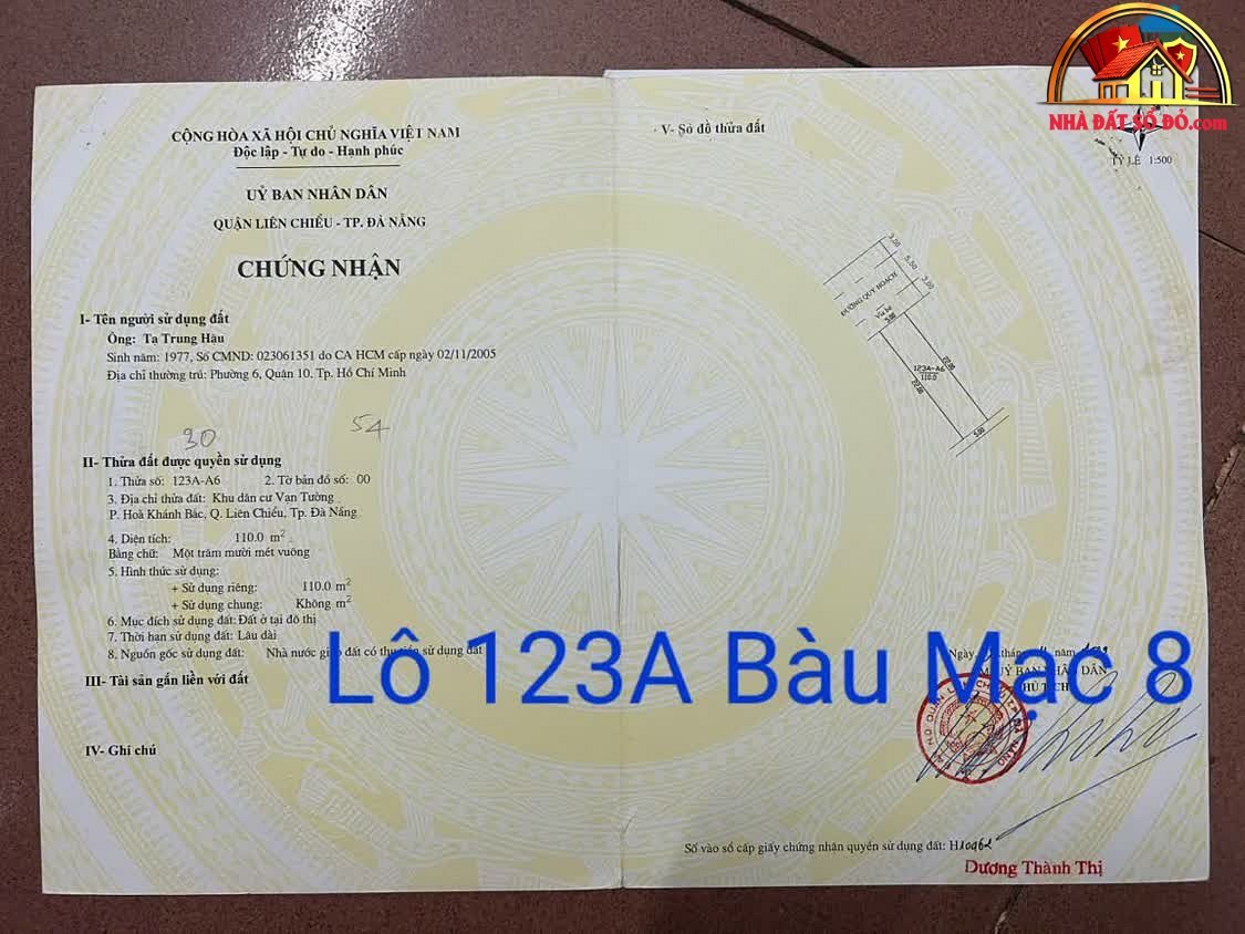 Cơ hội sở hữu lô đất mặt tiền Bàu Mạc 8 – 5…. – Bán đất Quận Liên Chiểu – Đà Nẵng giá 5 – 7 tỷ
