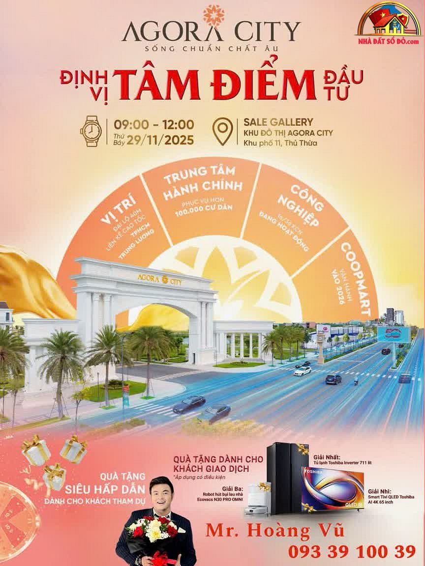 Biệt thự tuyệt đẹp 3 tầng mặt tiền 12m giá chỉ 3.2 tỷ – AGORA CITY – NHÀ ĐẤT BẤT ĐỘNG SẢN SỔ ĐỎ