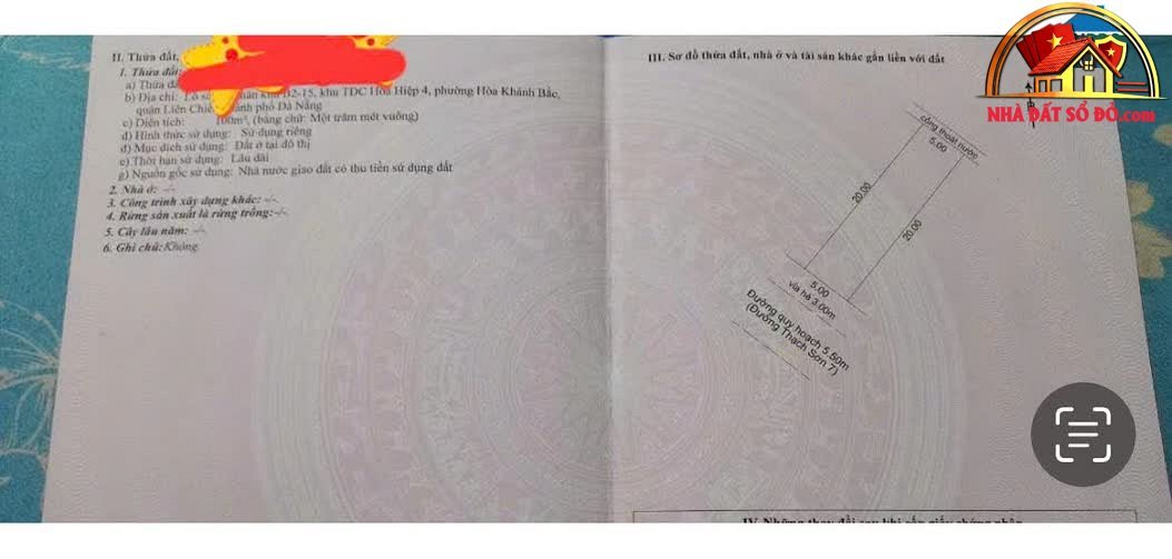 Cần bán đất đẹp Thạch Sơn 7 – 2,9 tỷ – Hòa Khánh Bắc – Liên Chiểu – Đà Nẵng – NHÀ ĐẤT BẤT ĐỘNG SẢN SỔ ĐỎ