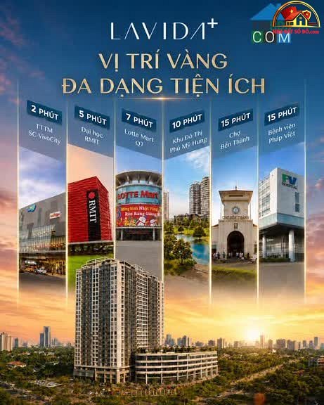 Căn hộ 2PN full nội thất 5.5 tỷ tại Lavida Plus – Quận 7 – Hồ Chí Minh – NHÀ ĐẤT BẤT ĐỘNG SẢN SỔ ĐỎ