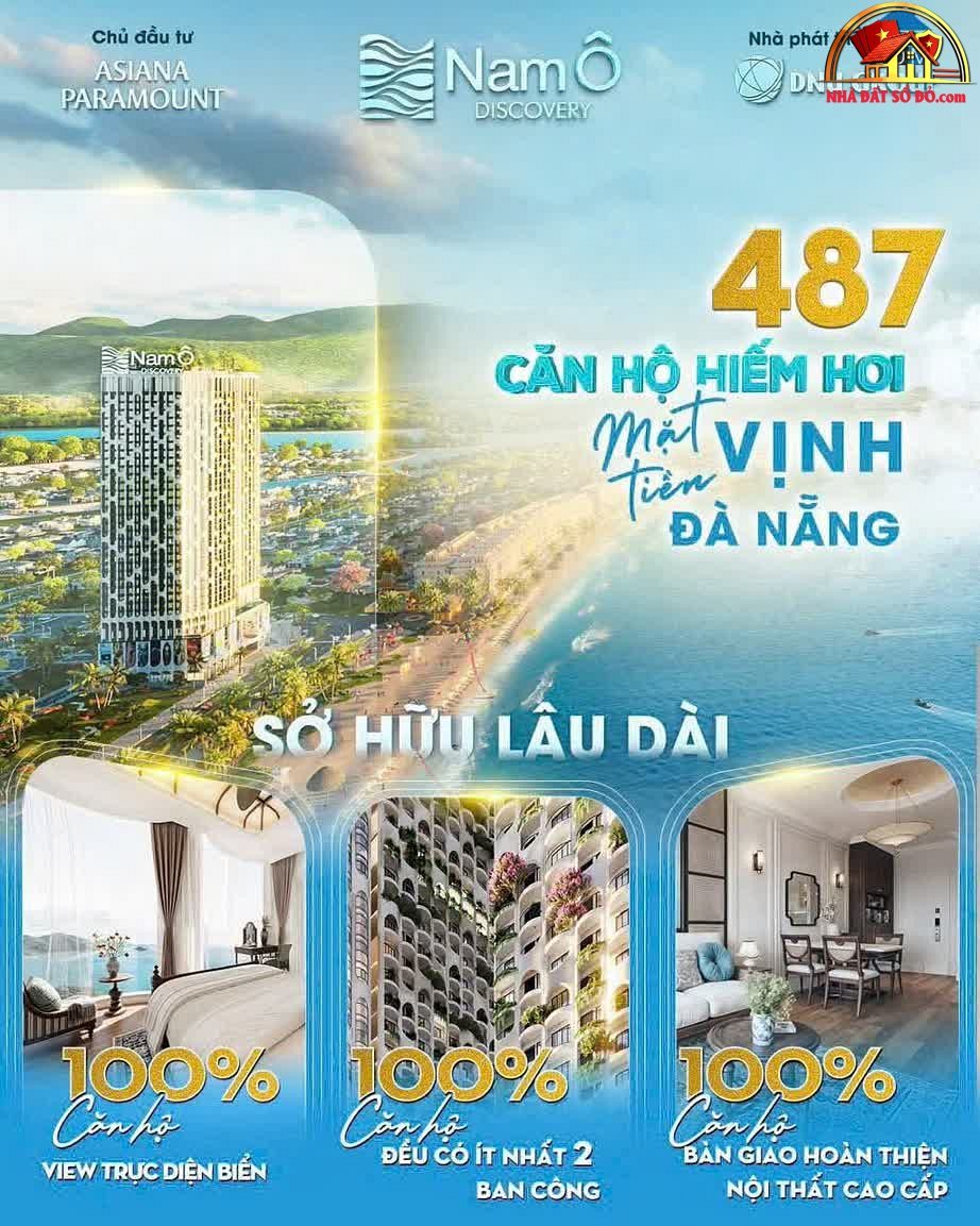 Căn hộ Nam Ô Discovery – Mặt tiền biển chỉ từ 65 triệu/m² – Đà Nẵng – NHÀ ĐẤT BẤT ĐỘNG SẢN SỔ ĐỎ
