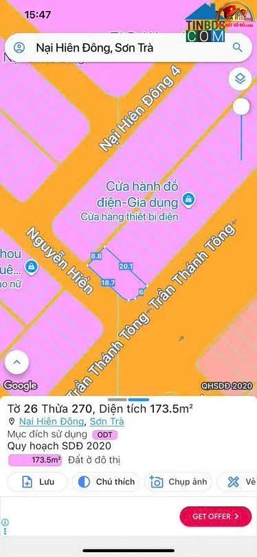Lô đất 2 mặt tiền đẹp tại Trần Thánh Tông – … – Bán đất Quận Sơn Trà – Đà Nẵng giá 15 – 20 tỷ