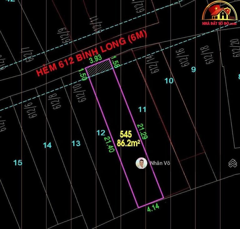 Bán nhà hẻm Bình Long, quận Tân Phú – 92m2 – giá 6.3 tỷ, thương lượng