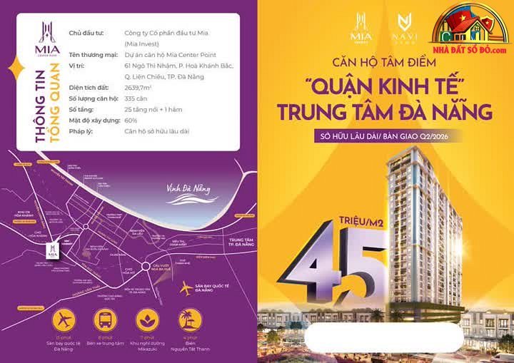Căn hộ 2PN giá chỉ 2.8 tỷ, đầu tư thông minh tại Liên Chiểu – Đà Nẵng