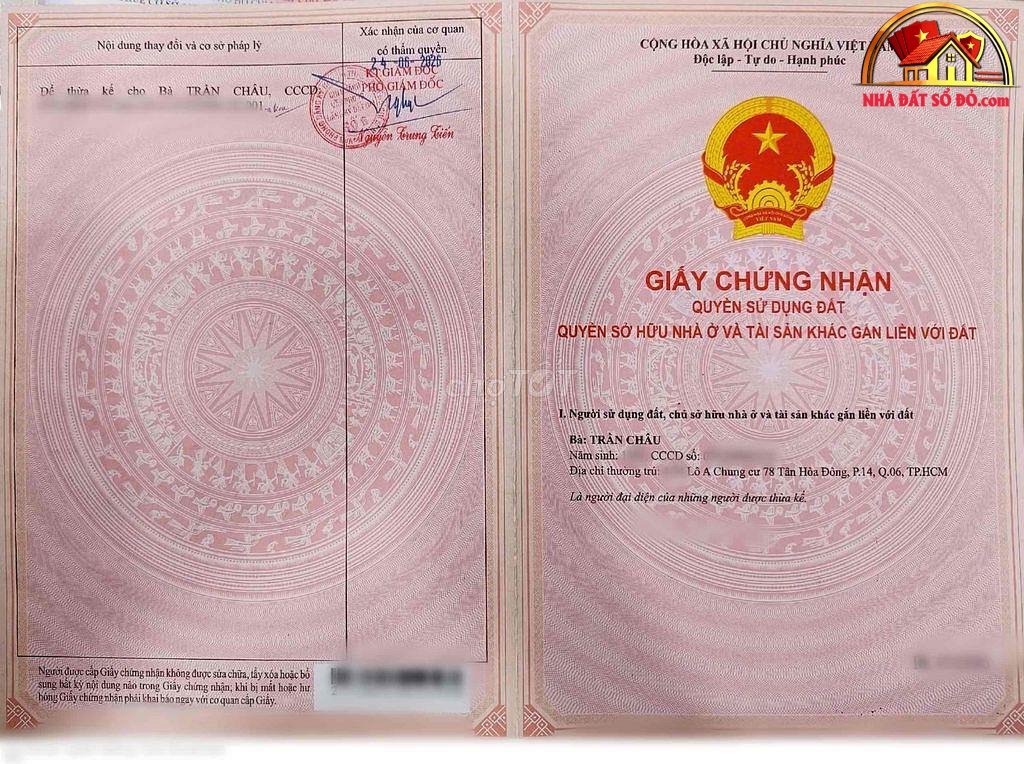 Bán gấp căn hộ chính chủ mặt tiền Tân Hòa Đông 62 m2, 2PN, giá chỉ 2.1 tỷ – NHÀ ĐẤT BẤT ĐỘNG SẢN SỔ ĐỎ