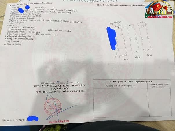 Nhà 3 tầng mặt tiền Lê Lai, khu vực Hải Châu Đà Nẵng giá tốt – bán nhà đất
