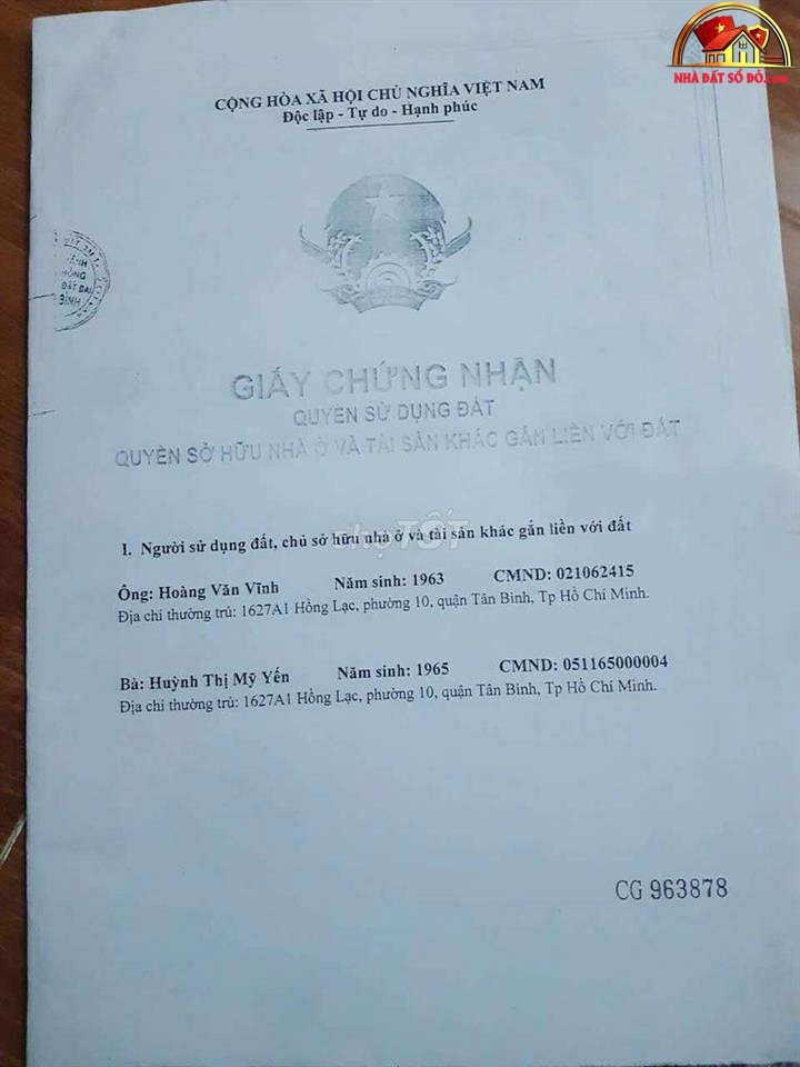 Nhà 4 tầng hẻm xe hơi, gần chợ Tân Bình – 7.1 tỷ – Hồ Chí Minh