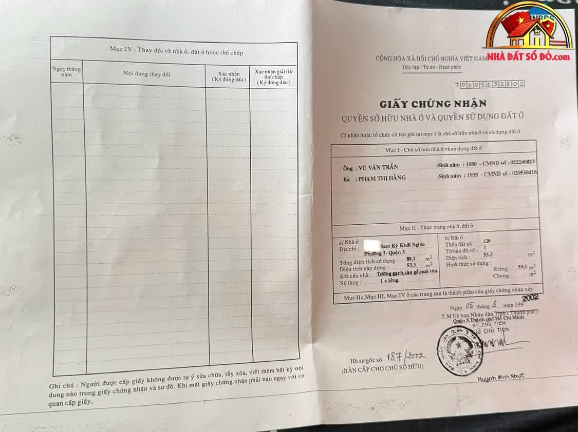 Căn nhà đẹp 3 PN hẻm xe hơi, giá chỉ 7.3 tỷ – Nam Kỳ Khởi Nghĩa – Quận 3 – Hồ Chí Minh – NHÀ ĐẤT BẤT ĐỘNG SẢN SỔ ĐỎ