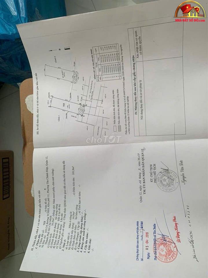 Bán nhà đất sổ đỏ 117/34 Lâm Thị Hố, Tân Chánh Hiệp, Quận 12, TP.HCM