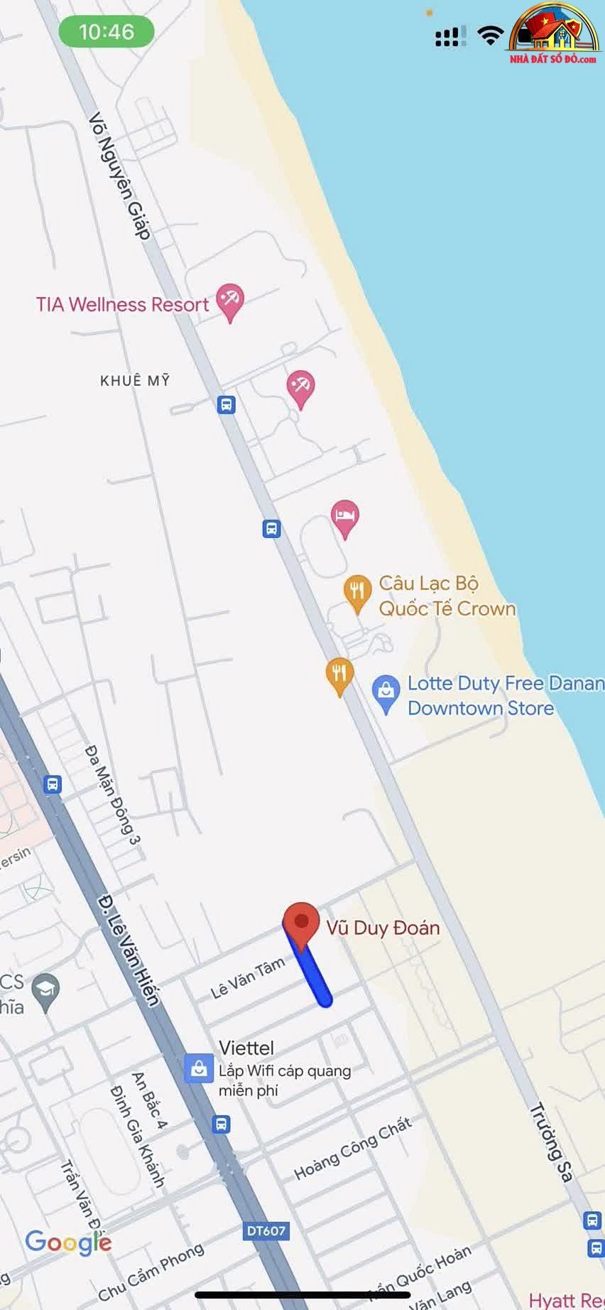 Bán đất sổ đỏ đường Vũ Duy Đoán Ngũ Hành Sơn Đà Nẵng, giá 4.4 tỷ