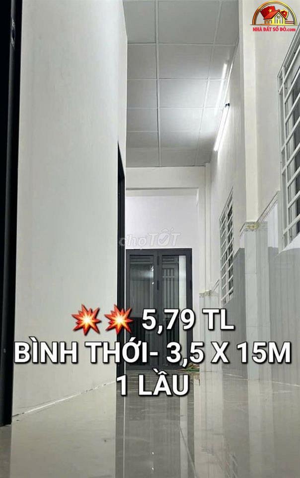 Nhà đất sổ đỏ Quận 11 TP.HCM – Nhà Bình Thới đẹp, 3PN, Giá chỉ 5.79 tỷ