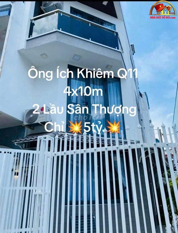 Nhà đất sổ đỏ Quận 11 TP.HCM – Nhà Bình Thới đẹp, 3PN, Giá chỉ 5.79 tỷ