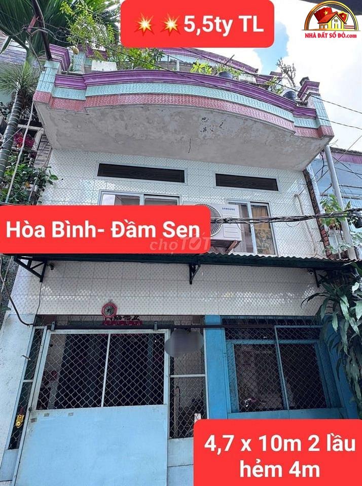 Nhà đất sổ đỏ Quận 11 TP.HCM – Nhà Bình Thới đẹp, 3PN, Giá chỉ 5.79 tỷ