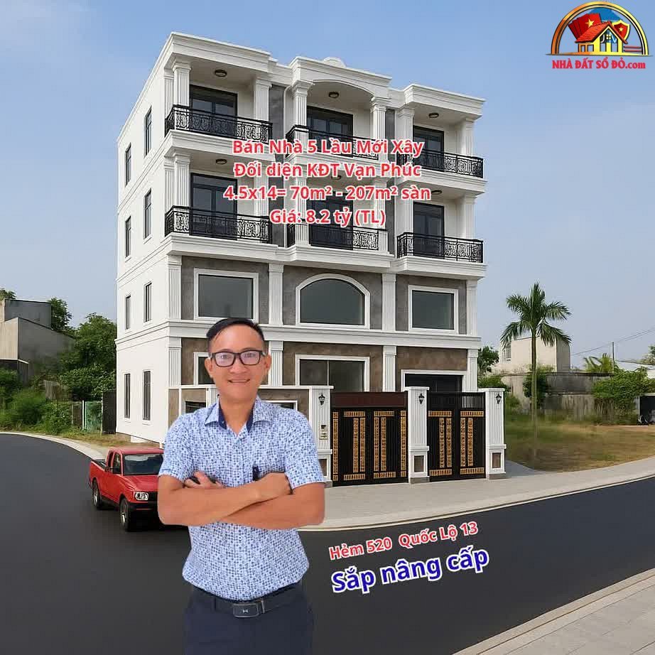 Nhà đất sổ đỏ TP.HCM – Bán nhà riêng 5 lầu mới xây Hiệp Bình Phước