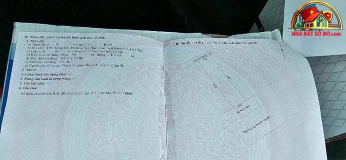Bán đất sổ đỏ Hòa Hải Ngũ Hành Sơn Đà Nẵng giá 4.7 tỷ
