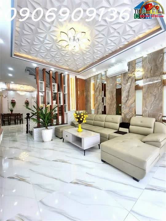 Nhà đất sổ đỏ Nhà Bè 6.2 tỷ, 4 tầng mới, hẻm xe hơi, đầy đủ nội thất