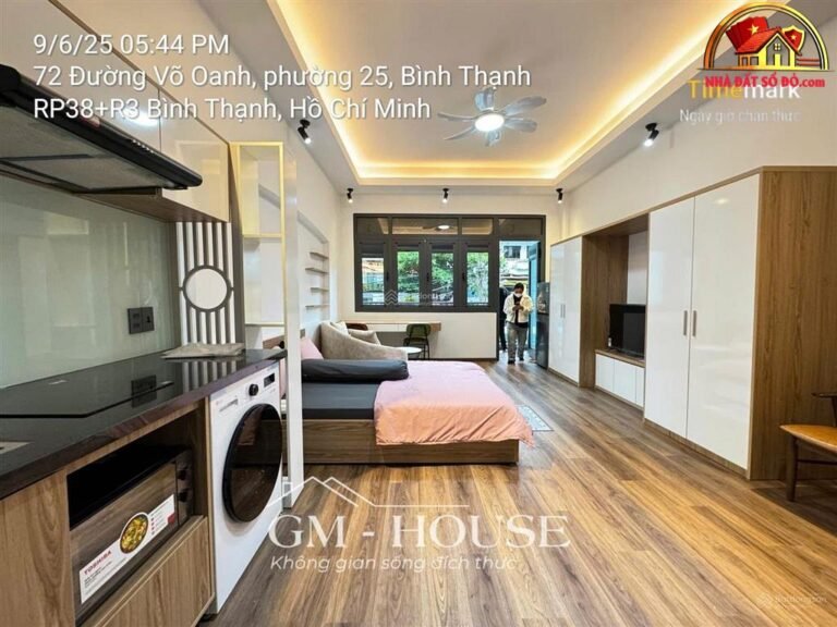 Cho thuê căn studio sổ đỏ TP.HCM Bình Thạnh 35m2 giá 7.3 triệu