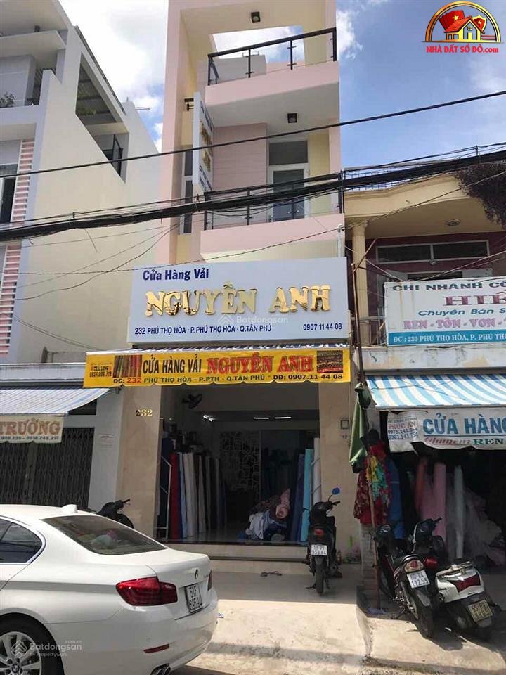 Nhà đất sổ đỏ mặt tiền kinh doanh vải Phú Thọ Hòa Quận Tân Phú TP.HCM