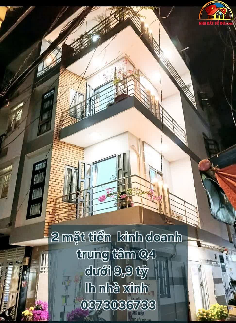Nhà mặt tiền sổ đỏ Quận 4, Hồ Chí Minh – Căn góc 2 mặt tiền kinh doanh