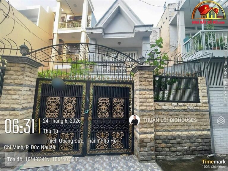 Nhà đất sổ đỏ Phú Nhuận 113 m2 giá 14.9 tỷ hẻm thông 6m