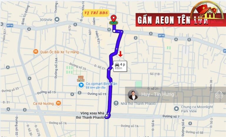 Nhà đất sổ đỏ giá 3.75 tỷ hẻm 588 Tỉnh Lộ 10 Bình Tân