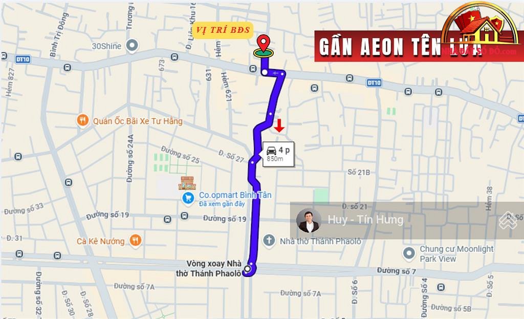 Nhà đất sổ đỏ giá 3.75 tỷ hẻm 588 Tỉnh Lộ 10 Bình Tân