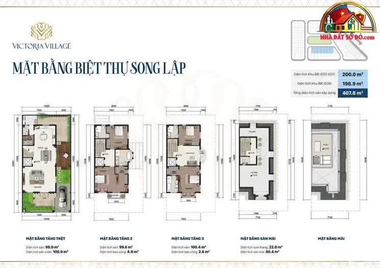 Nhà đất sổ đỏ biệt thự góc 2 mặt tiền tại Victoria Village, Quận 2