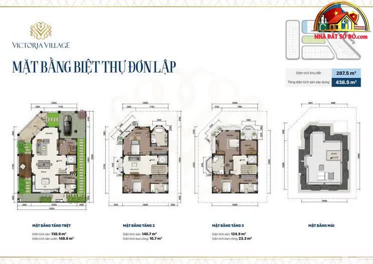 Nhà đất sổ đỏ biệt thự góc 2 mặt tiền tại Victoria Village, Quận 2