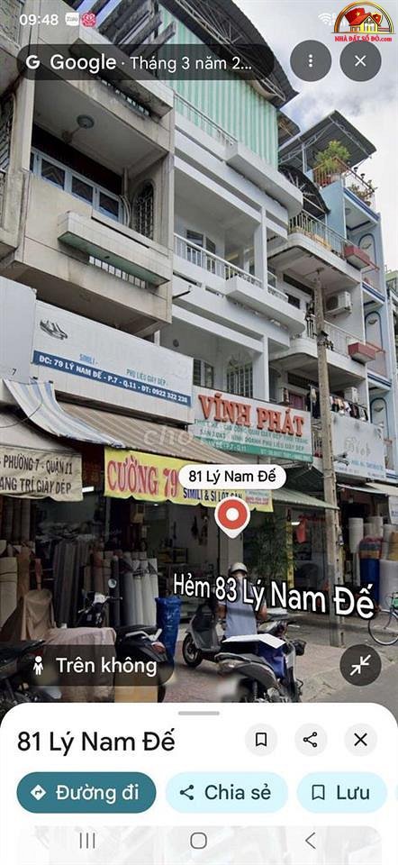 Nhà đất sổ đỏ 81 Đường Lý Nam Đế, Quận 11, TP.HCM giá 14.8 tỷ