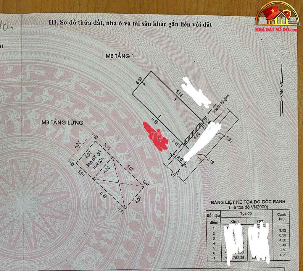 Nhà đất sổ đỏ Quận Tân Phú TP.HCM diện tích 44m2 giá 4.2 tỷ