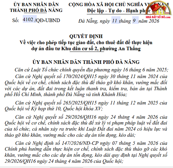 Tháo gỡ pháp lý cho 4 dự án bất động sản lớn Đà Nẵng - Review Nhà Phố - Mua bán nhà phố - Reviewnhapho.com