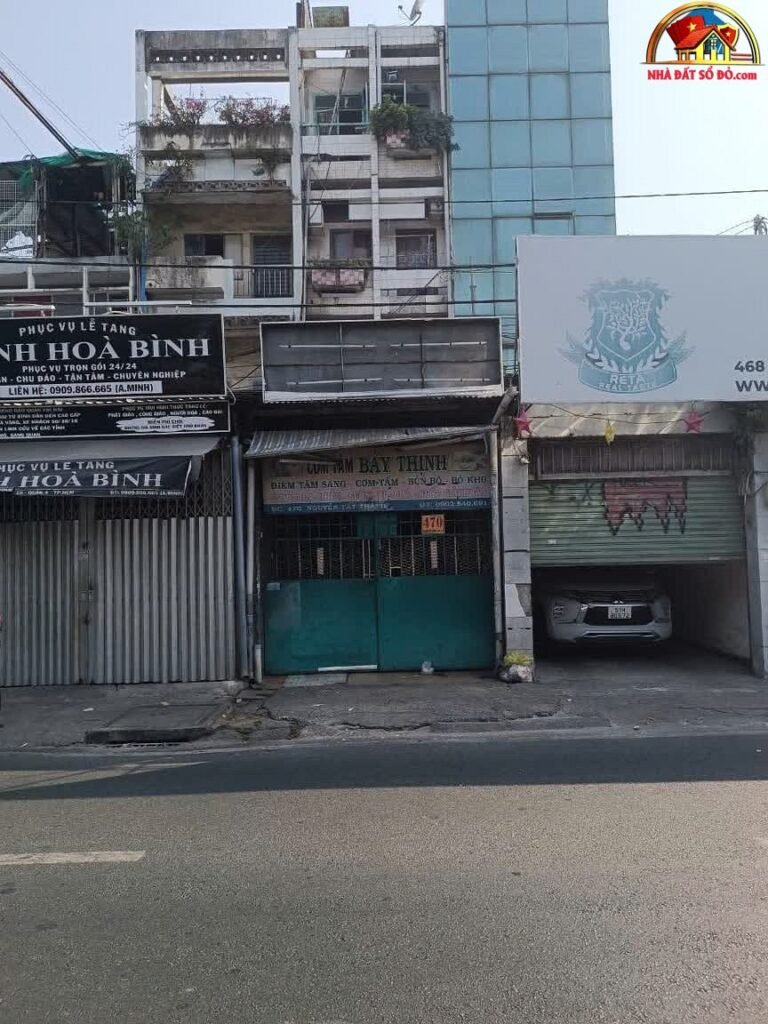 Nhà đất sổ đỏ bán nhà mặt phố 470 Nguyễn Tất Thành Quận 4 TP.HCM