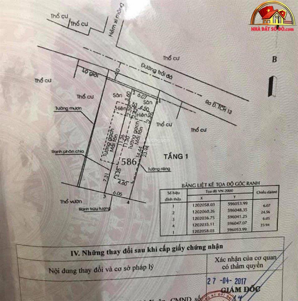 Nhà đất sổ đỏ Quận 12 TP.HCM bán nhà C4 xây CHDV 147m2 giá 6.6 tỷ