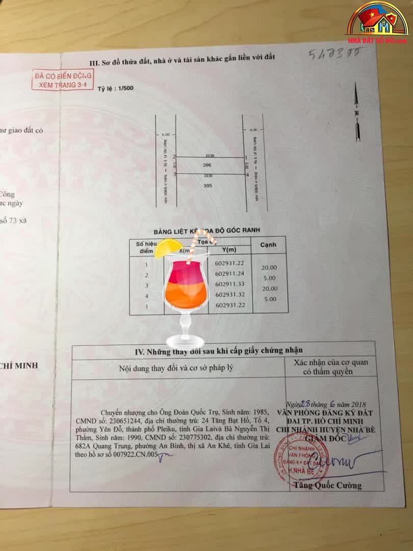 Nhà đất sổ đỏ tại Nhà Bè Hồ Chí Minh – Đất thổ cư giá 3.6 tỷ
