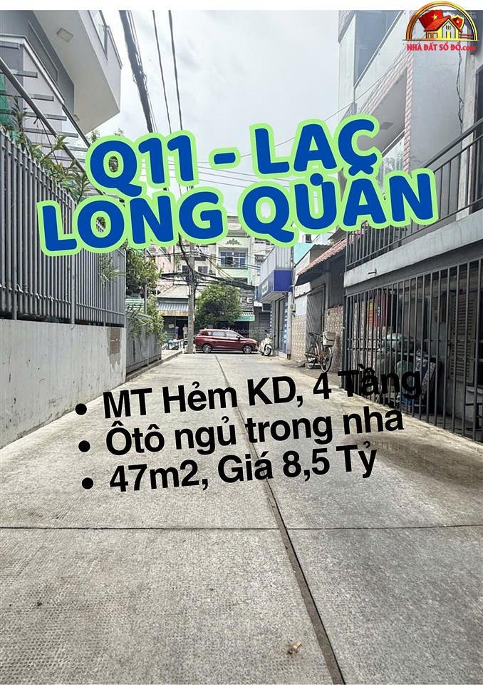 Nhà đất sổ đỏ 4 tầng tại Quận 11 Hồ Chí Minh, giá 8.5 tỷ