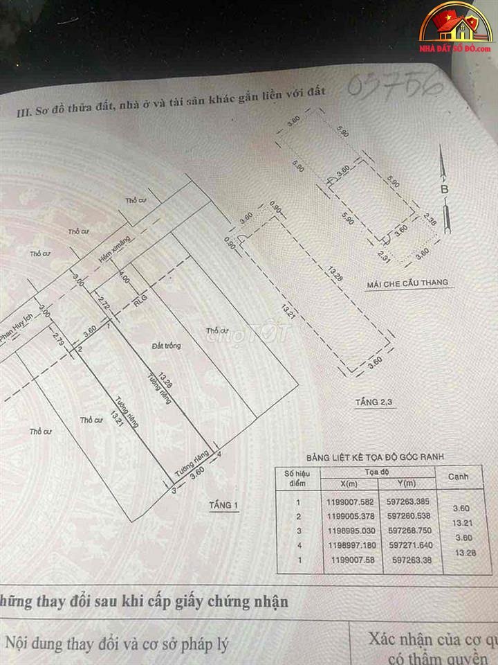 Bán nhà đất sổ đỏ Phan Huy Ích, Quận Gò Vấp, TP.HCM giá 5.99 tỷ