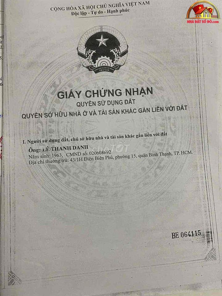 Bán nhà đất sổ đỏ Phan Huy Ích, Quận Gò Vấp, TP.HCM giá 5.99 tỷ