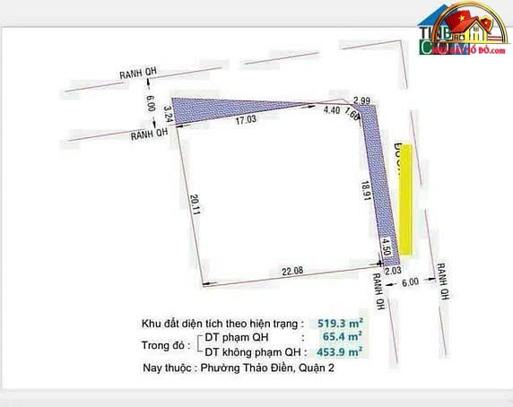 Bán đất Thảo Điền quận 2, diện tích 519m², giá chỉ 72 tỷ – NHÀ ĐẤT BẤT ĐỘNG SẢN SỔ ĐỎ