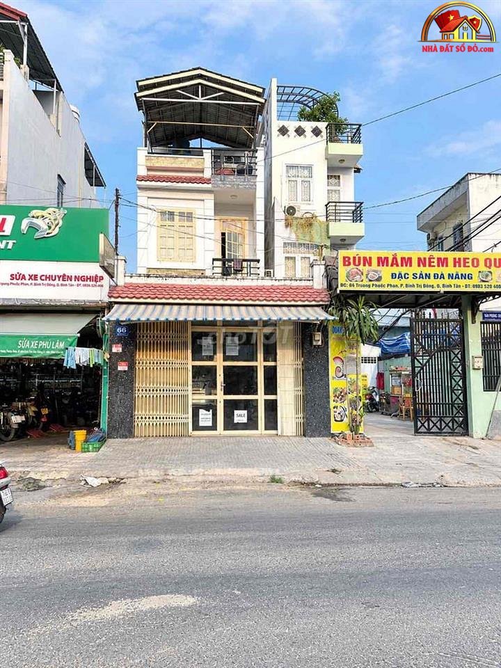 Nhà đất sổ đỏ mặt tiền đường Trương Phước Phan Quận Bình Tân TP.HCM 14 tỷ