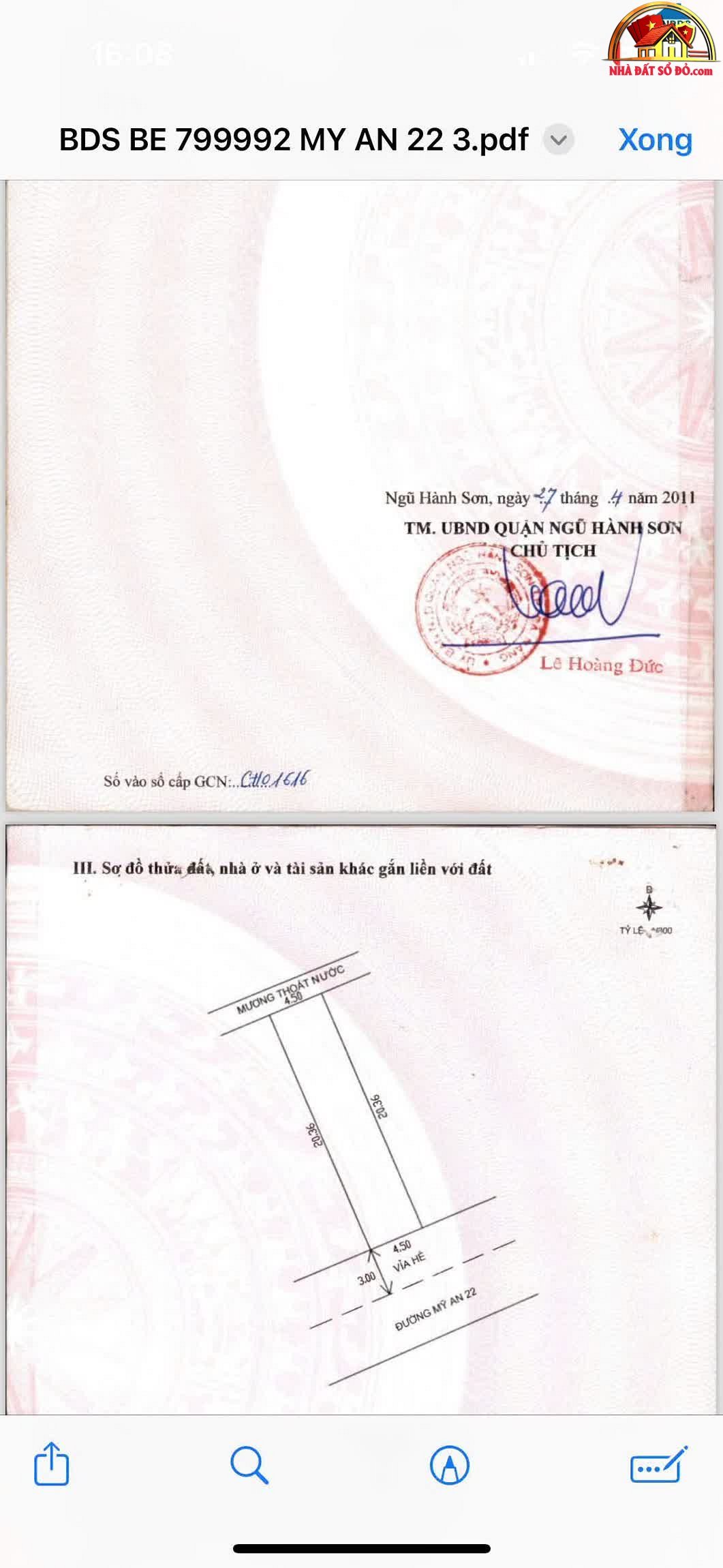Bán đất mặt tiền đường Mỹ An 22, giá chỉ 9.8 tỷ – Đà Nẵng
