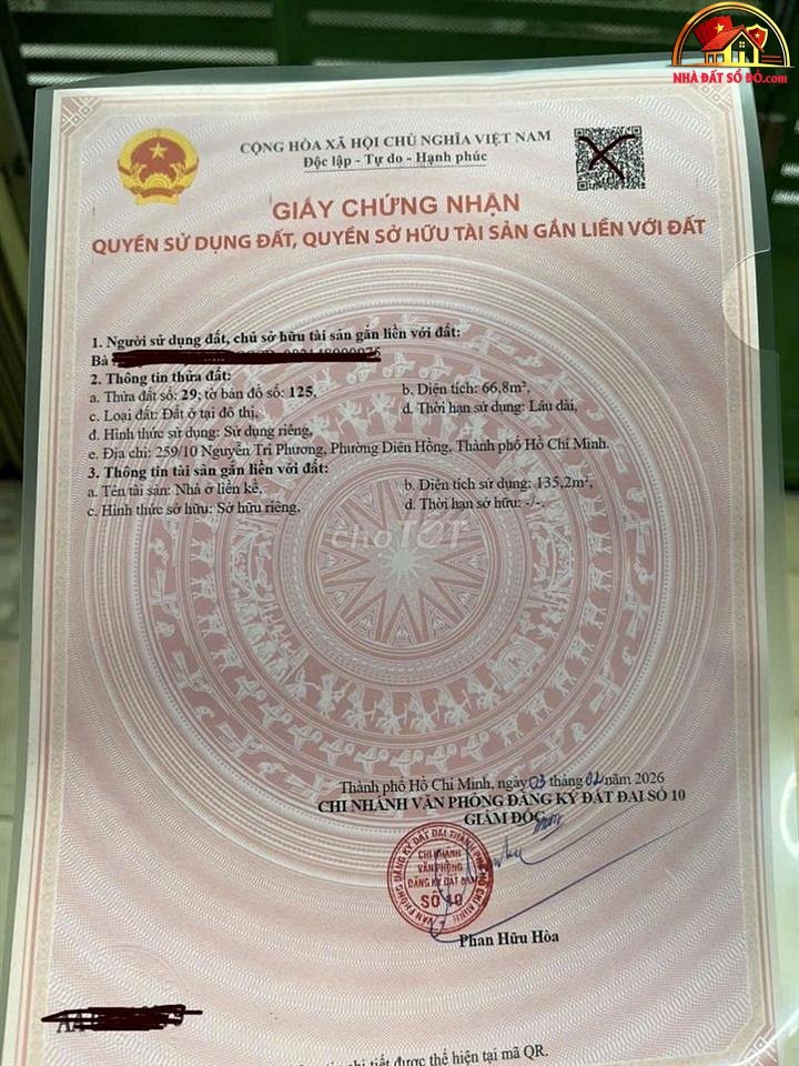 Nhà đất sổ đỏ Quận 10 Hồ Chí Minh, nhà riêng 66m2 giá 14.5 tỷ