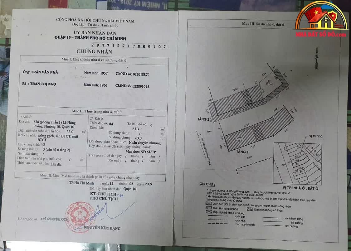 Bán căn hộ chung cư 33m², hẻm xe hơi, giá chỉ 2.394 tỷ – Nhà đất bất động sản sổ đỏ