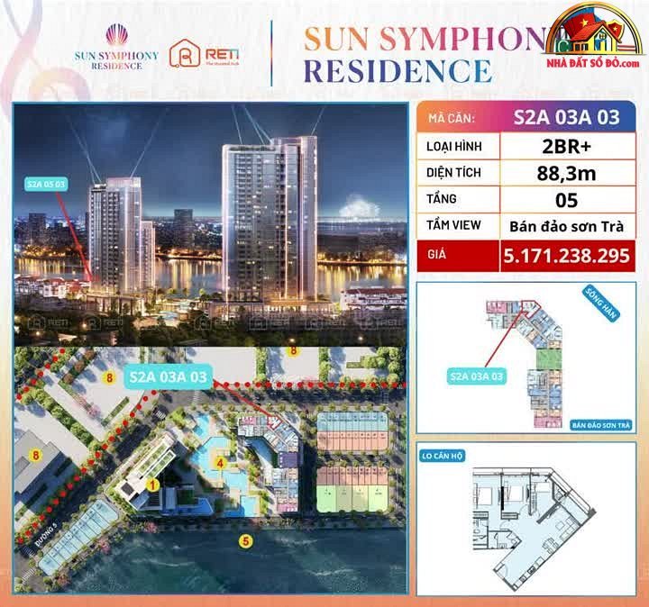 Bán căn hộ chung cư Sun Symphony Residence Đà Nẵng giá 5.1 tỷ