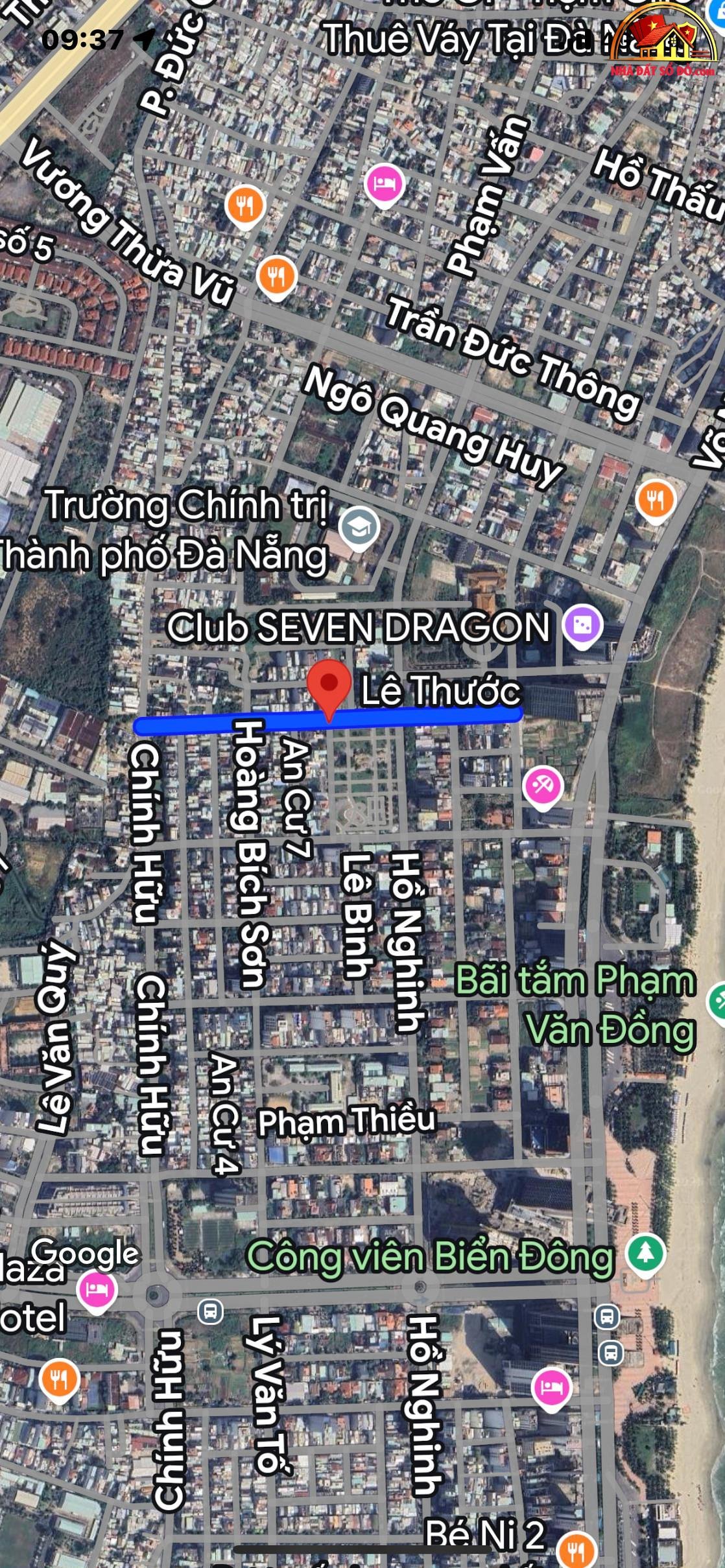 Nhà mặt tiền Lê Thước – Đà Nẵng, trung tâm gần biển, 6 tỷ – bán nhà đất