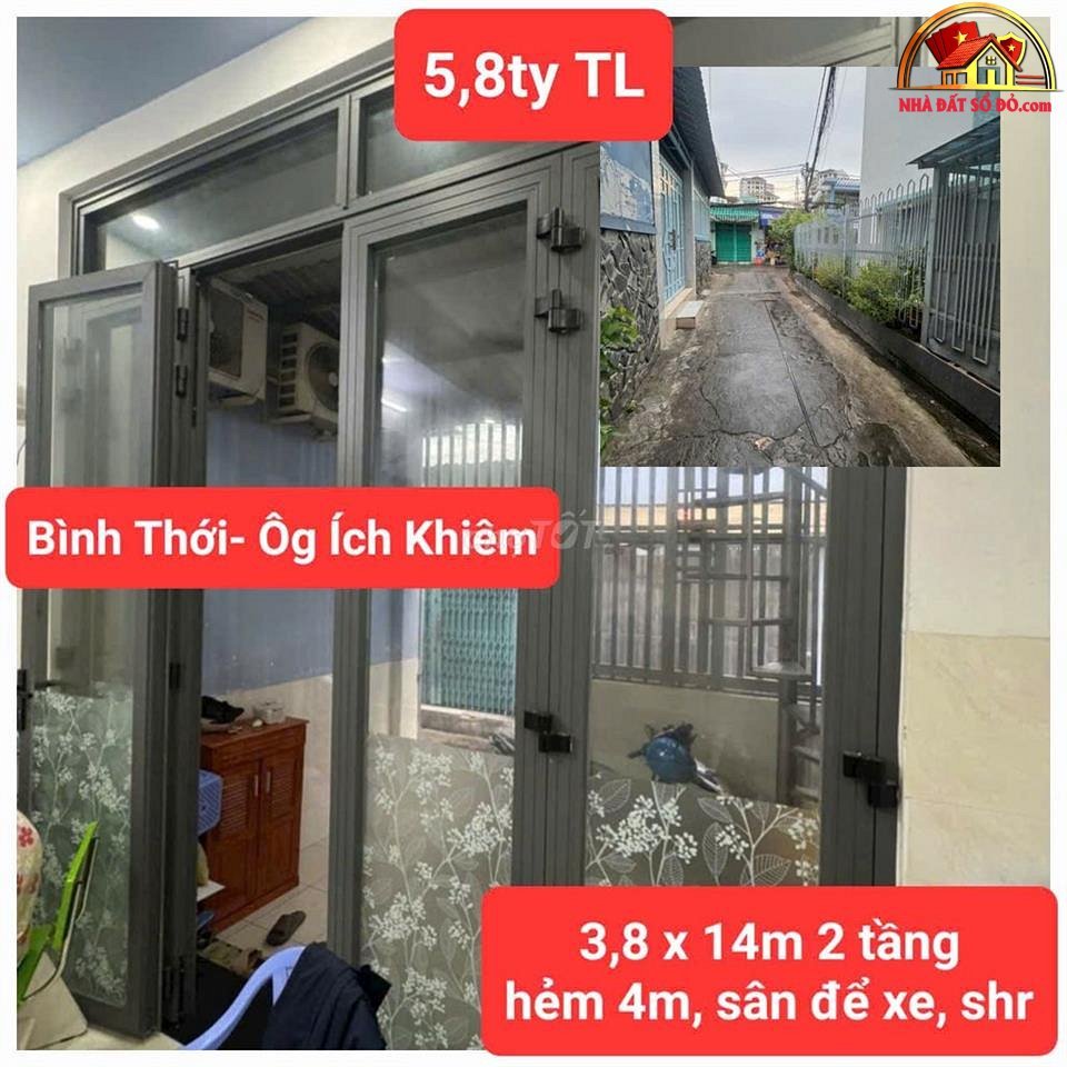 Nhà đất sổ đỏ Quận 11 TP.HCM – Nhà Bình Thới đẹp, 3PN, Giá chỉ 5.79 tỷ